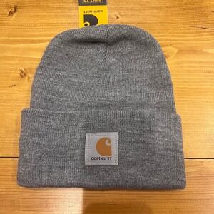 NWT Carhartt A205 Men's Knit Beanie Heather Grey One Size Winter Watch Hat A12